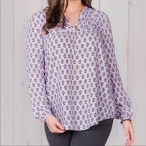 MATILDA JANE Delicate Topiary Peasant Tunic TOP M